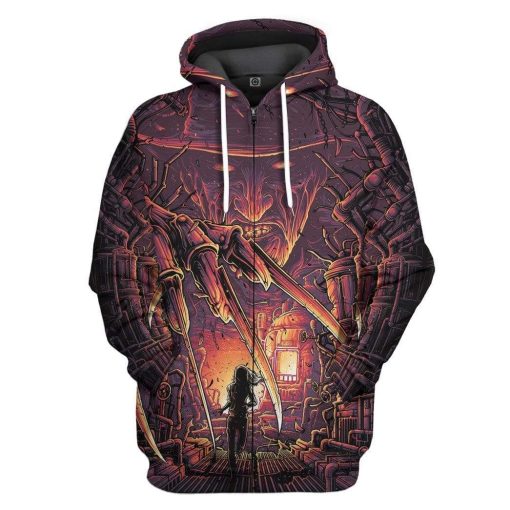 Gearhuman 3D Freddy Krueger Custom Hoodie Apparel GW19084 3D Custom Fleece Hoodies Zip Hoodie S