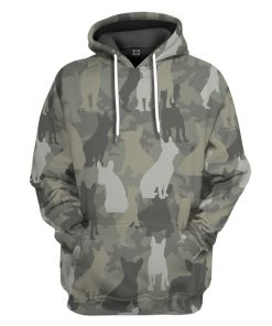 Gearhuman 3D French Bulldog Camo Custom Tshirt Hoodie Apparel GV08125 3D Apparel Hoodie S 