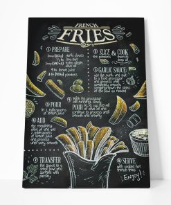 Gearhuman 3D French Fries Recipe Canvas GK26025 Canvas 1 Piece Non Frame M