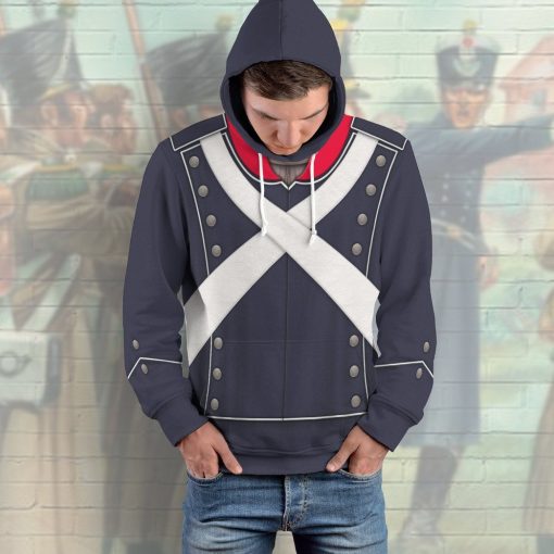 Gearhuman 3D French Light Infantry Custom Hoodie Apparel GV190818 3D Custom Fleece Hoodies