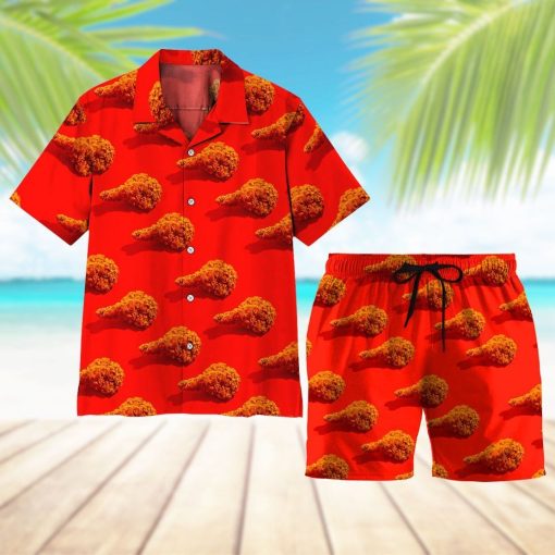 Gearhuman 3D Fried Chicken Hawaii Shirt ZK0806213 Hawai Shirt