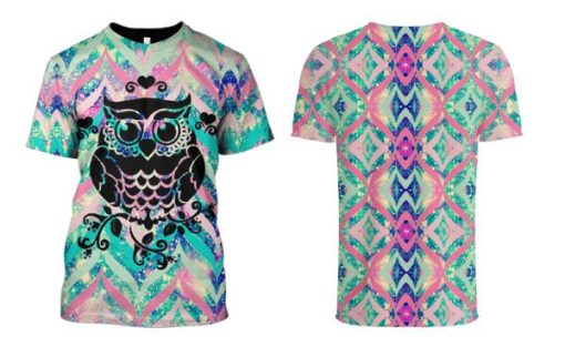 Gearhuman 3d Galaxy Owl Hoodies T-Shirt Apparel HP101106 3D Custom Fleece Hoodies