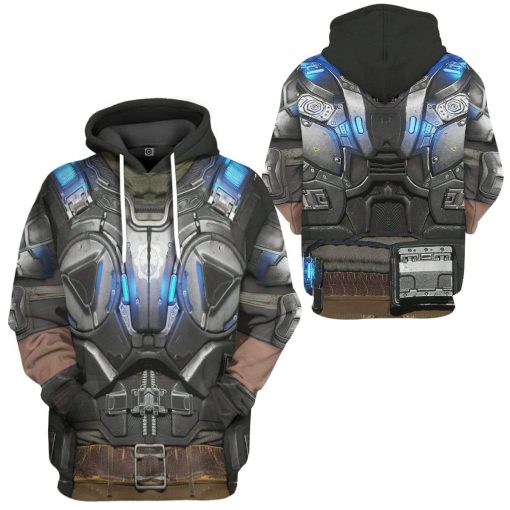 Gearhuman 3D Gear Of War Armor Custom Hoodie Apparel GN25078 3D Custom Fleece Hoodies