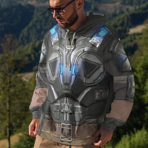Gearhuman 3D Gear Of War Armor Custom Hoodie Apparel GN25078 3D Custom Fleece Hoodies