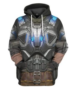 Gearhuman 3D Gear Of War Armor Custom Hoodie Apparel GN25078 3D Custom Fleece Hoodies Hoodie S 