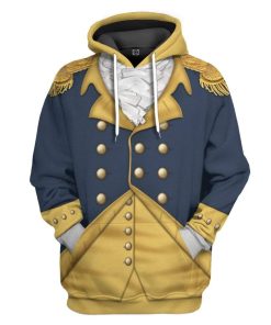 Gearhuman 3D General George Washington Custom Hoodie Apparel GV270710 3D Custom Fleece Hoodies Hoodie S 