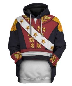 Gearhuman 3D General Toussaint Louverture Military Suit Custom Fleece Hoodie Apparel GW14042 3D Custom Fleece Hoodies Hoodie S 