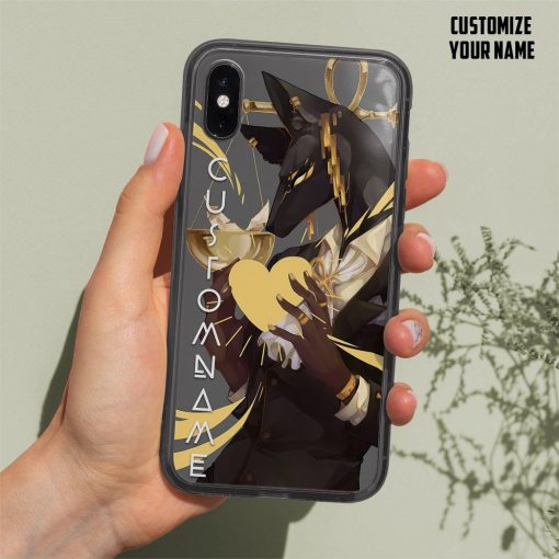 GearHuman 3D Gentle Anubis Custom Name PhoneCase GR07013 Glass Phone Case