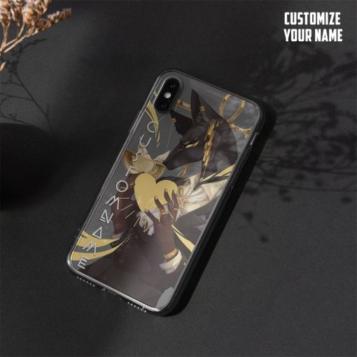 GearHuman 3D Gentle Anubis Custom Name PhoneCase GR07013 Glass Phone Case