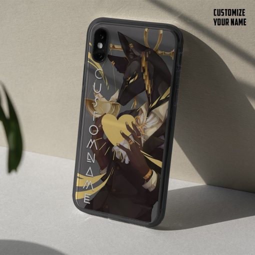 GearHuman 3D Gentle Anubis Custom Name PhoneCase GR07013 Glass Phone Case