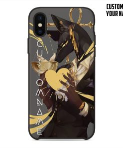 GearHuman 3D Gentle Anubis Custom Name PhoneCase GR07013 Glass Phone Case Iphone X