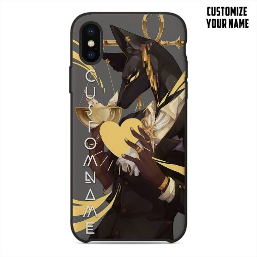 GearHuman 3D Gentle Anubis Custom Name PhoneCase GR07013 Glass Phone Case Iphone X