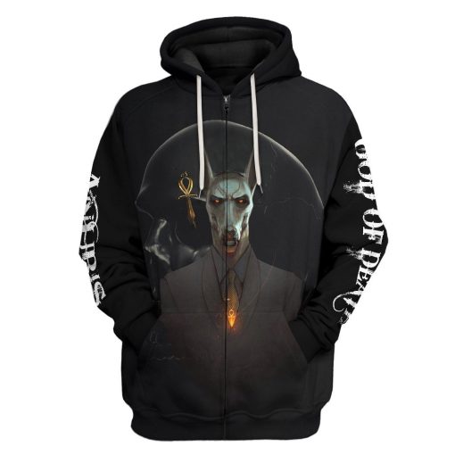 GearHuman 3D Gentle Anubis Custom Shirt GR06019 3D Apparel Zip Hoodie S