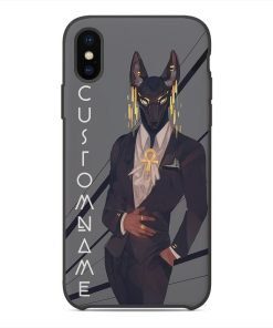GearHuman 3D Gentle Anubis Gold Custom Name Phonecase GR07011 Glass Phone Case Iphone X 