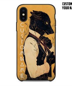 GearHuman 3D Gentle Anubis Grass Custom Name Phonecase GR07012 Glass Phone Case Iphone X 