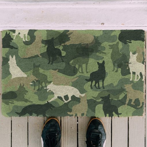 Gearhuman 3D German Shepherd Camo Doormat GK01022 Doormat