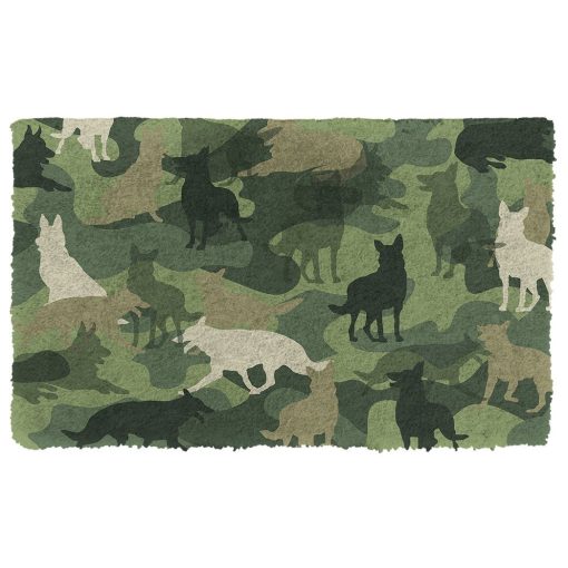 Gearhuman 3D German Shepherd Camo Doormat GK01022 Doormat Doormat S(15,8''x23,6'')