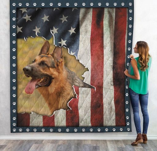 Gearhuman 3D German Shepherd Dog Custom Quilt GV010923 Quilt Quilt Twins