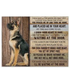 Gearhuman 3D German Shepherd Waiting At The Door Custom Canvas GK25018 Canvas 1 Piece Non Frame M