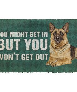 Gearhuman 3D German Shepherd You Won't Get Out Doormat GK260124 Doormat Doormat S(15,8''x23,6'')