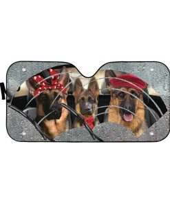 Gearhuman 3D German Shepherds 3 Custom Car Auto Sunshade GV31082 Auto Sunshade 57''x27.5'' 