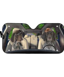 Gearhuman 3D German Shorthaired Pointers Dog Auto Car Sunshade GV01033 Auto Sunshade 57''x27.5''