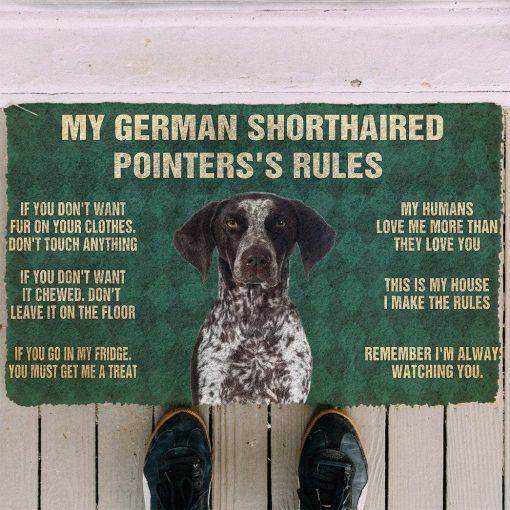 Gearhuman 3D German Shorthaired Pointers's Rules Doormat GK250125 Doormat