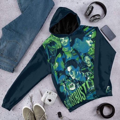 Gearhuman 3D Ghostbusters Custom Hoodie Apparel GW19083 3D Custom Fleece Hoodies