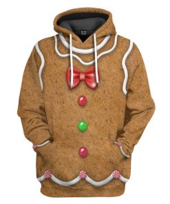 Gearhuman 3D Gingerbread Costume Custom Hoodie Apparel GW07109 3D Apparel Hoodie S 