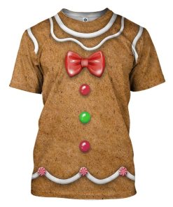 Gearhuman 3D Gingerbread Costume Custom Tshirt Apparel GW07109 3D T-shirt T-Shirt S 