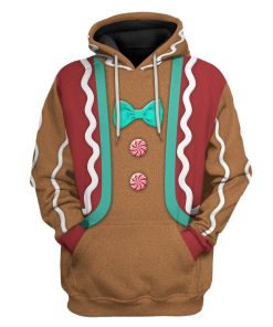 Gearhuman 3D Gingerbread Man Custom Tshirt GC10111 3D Apparel Hoodie S 