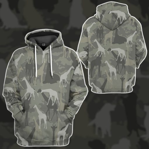 Gearhuman 3D Giraffe Camo Custom Tshirt Hoodie Apparel GV081210 3D Apparel