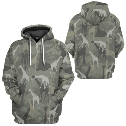 Gearhuman 3D Giraffe Camo Custom Tshirt Hoodie Apparel GV081210 3D Apparel