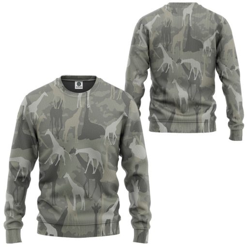 Gearhuman 3D Giraffe Camo Custom Tshirt Hoodie Apparel GV081210 3D Apparel