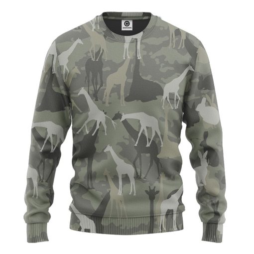 Gearhuman 3D Giraffe Camo Custom Tshirt Hoodie Apparel GV081210 3D Apparel Long Sleeve S