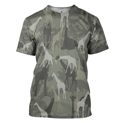Gearhuman 3D Giraffe Camo Custom Tshirt Hoodie Apparel GV081210 3D Apparel T-Shirt S