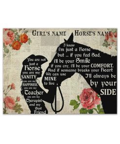 Gearhuman 3D Girl Love Horse Custom Name Canvas GK04014 Canvas 1 Piece Non Frame M