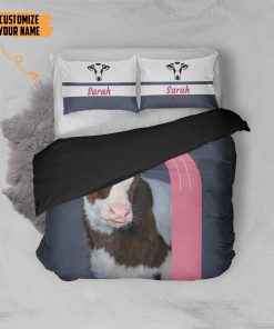 Gearhuman 3D Girl Loves Cow Custom Name Bedding Set GB09037 Bedding Set Twin 3PCS
