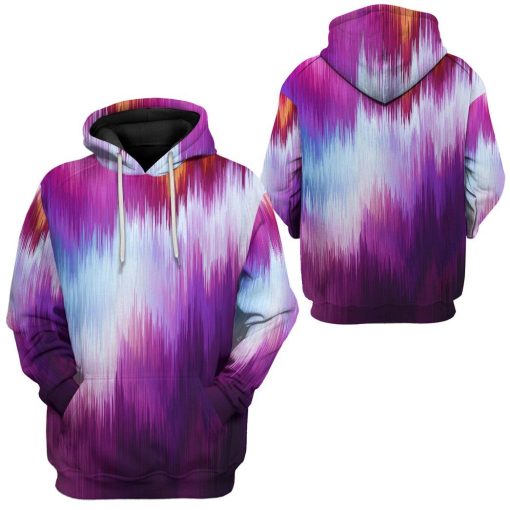 Gearhuman 3D Glitch Hoodie Apparel GQ17093 3D Custom Fleece Hoodies