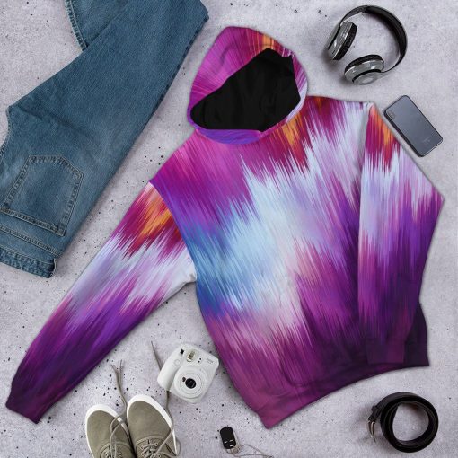 Gearhuman 3D Glitch Hoodie Apparel GQ17093 3D Custom Fleece Hoodies