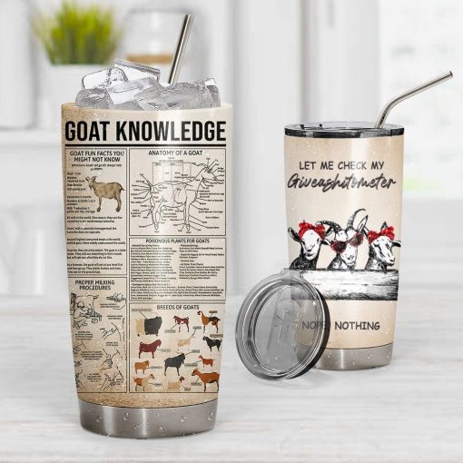 Gearhuman 3D Goat Knowledge Giveashitomter Custom Tumbler GB01025 Tumbler