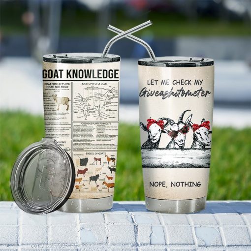 Gearhuman 3D Goat Knowledge Giveashitomter Custom Tumbler GB01025 Tumbler