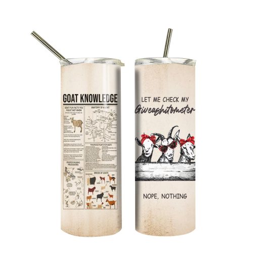 Gearhuman 3D Goat Knowledge Giveashitomter Custom Tumbler GB01025 Tumbler Long 20oz