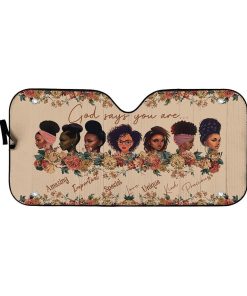 Gearhuman 3D God Says You Are Black Custom Car Auto Sunshade GV26095 Auto Sunshade 57''x27.5'' 