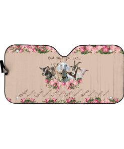 Gearhuman 3D God Says You Are Goats Custom Car Auto Sunshade GV250914 Auto Sunshade 57''x27.5'' 
