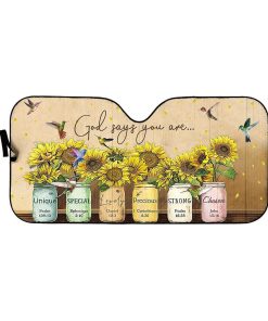 Gearhuman 3D God Says You Are Hummingbirds Custom Car Auto Sunshade GV280923 Auto Sunshade 57''x27.5'' 