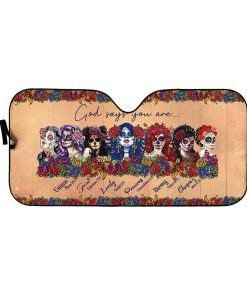 Gearhuman 3D God Says You Are Sugar Girls Custom Car Auto Sunshade GV28099 Auto Sunshade 57''x27.5'' 