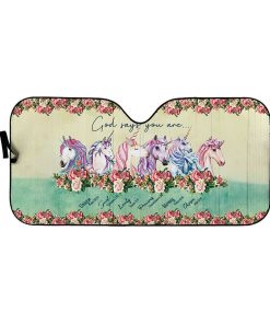 Gearhuman 3D God Says You Are Unicorns Custom Car Auto Sunshade GV280916 Auto Sunshade 57''x27.5'' 