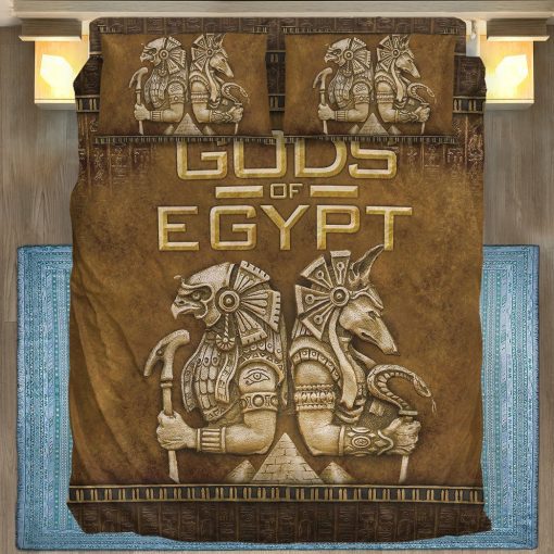 Gearhumans 3D Gods Egypt Bedding Set 2 Gearhuman 3D Gods Egypt Bedding Set GK06019 Combo Bedding
