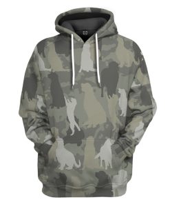 Gearhuman 3D Golden Retriever Camo Custom Tshirt Hoodie Apparel GV08124 3D Apparel Hoodie S 